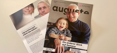 Magazin "auguste" von Alzheimer Schweiz zu nichtmedikamentösen Behandlungen