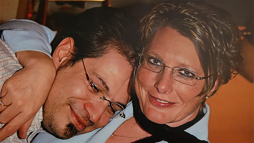 Nathalie De Febis avec son époux, Gianluca.