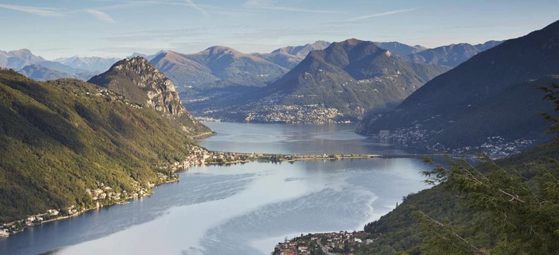 Bella vista sul lago di Lugano